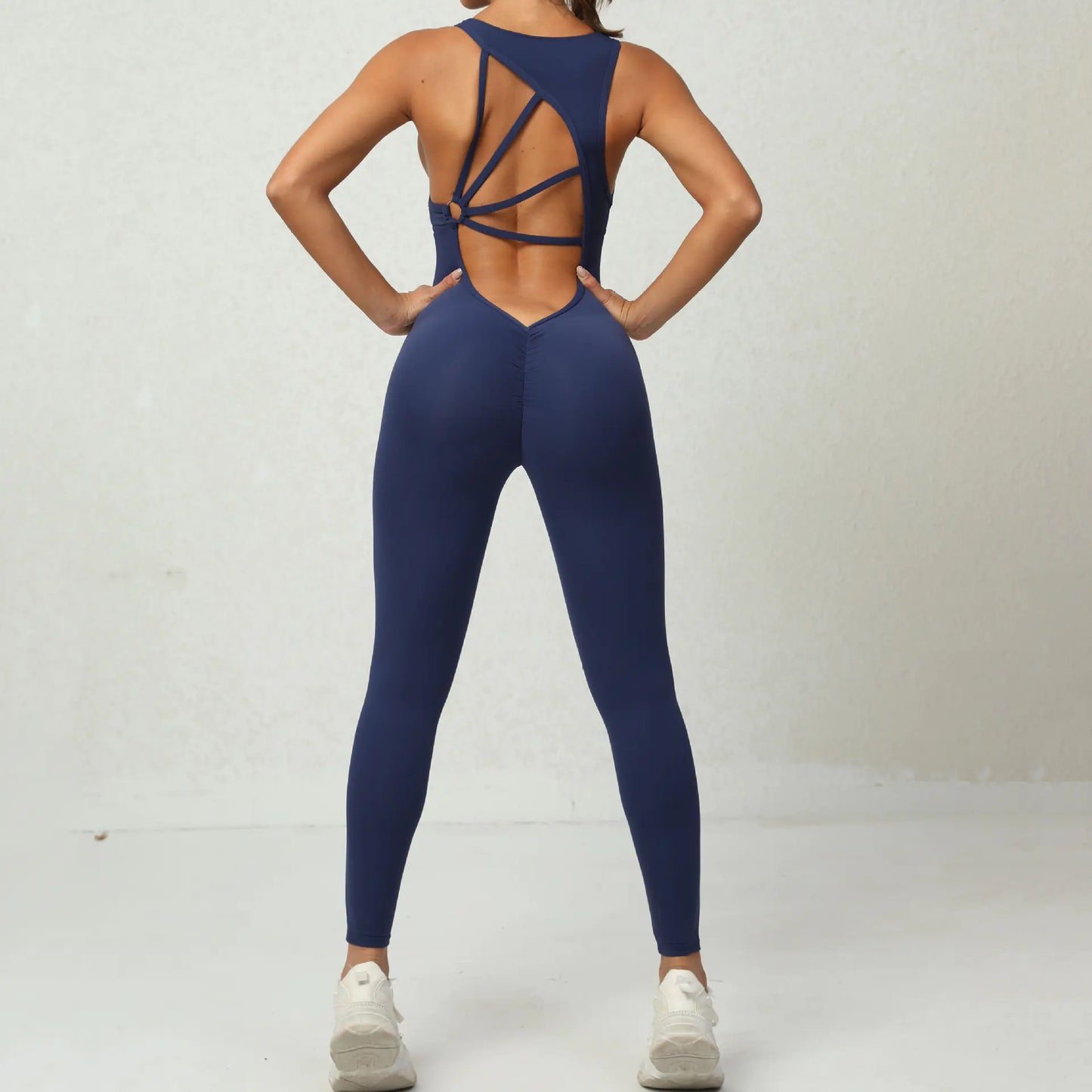 Women's Sleeveless Yoga Jumpsuit for Fitness and Running